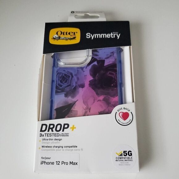 OtterBox Apple iPhone 12 Pro Max Symmetry Phone Case 5G Floral Ombre Goth Roses - Picture 3 of 6